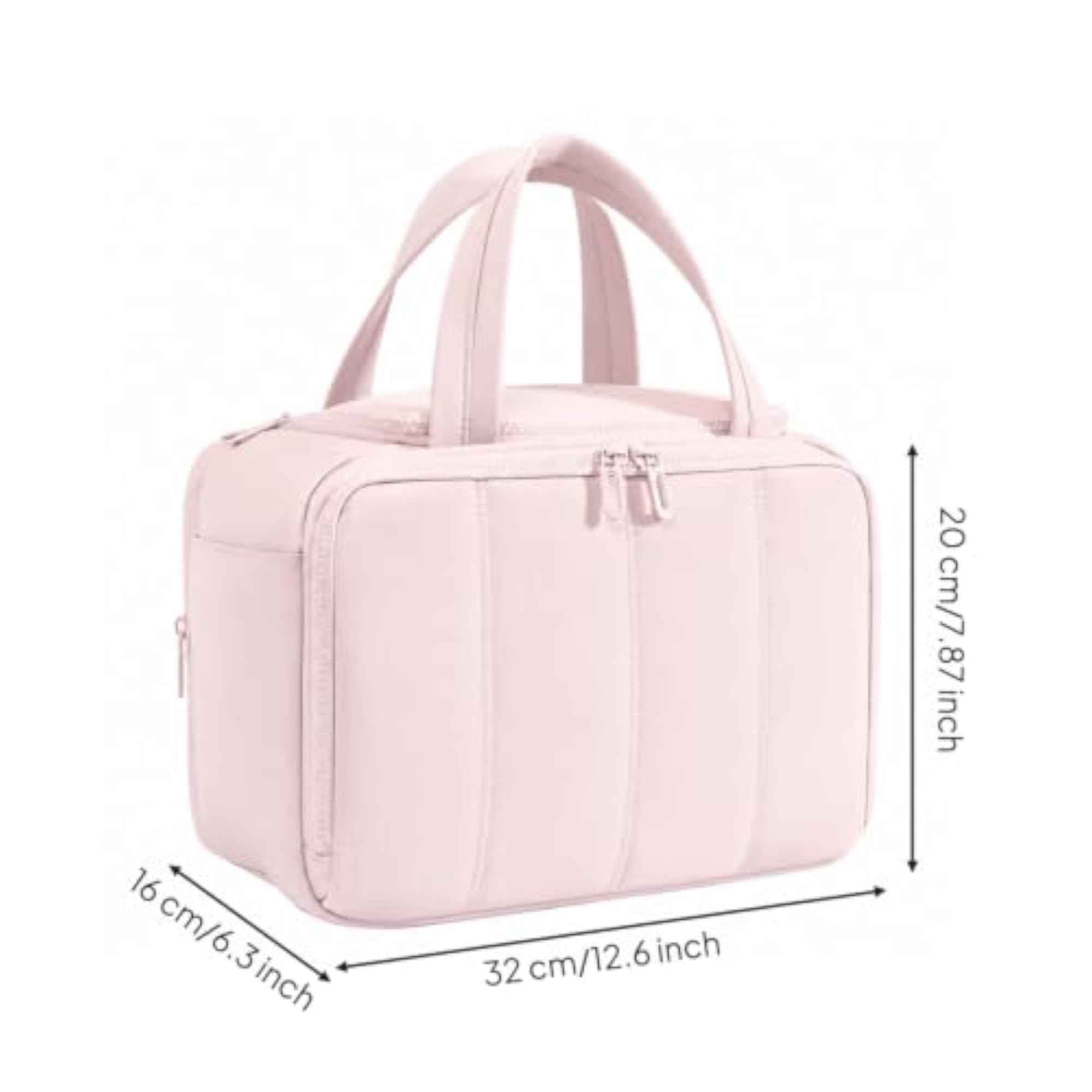 Multi-Compartment Structured Cosmetic Organizer Bag, Portable