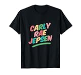 Carly Rae Jepsen Rainbow Logo T-Shirt, Unisex-Adults, Black, Small, Short Sleeve