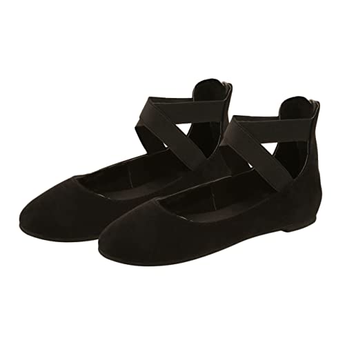 1 Pair Tenis deportivos para Mujer Exercise Shoes for Women Women's Casual Shoes Fashion Sneakers Loafer Slippers Casual Flats Flat Heel Female Shoes Low Cut Ankle Strap Miss/319 (Color : Black, Siz