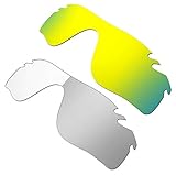  HKUCO Lenti Compatibile/Sostituzione per Oakley Radarlock Path Vented Occhiali da sole Gold/Photochromism 2 Pairs Polarized