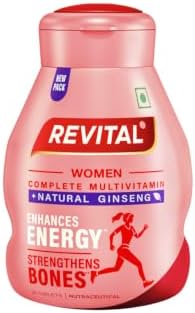 Revital For Women with Multivitamins, Calcium, Zinc & Natural Ginseng for Daily Immunity Strong Bones, and Enhances Energy Level - 30 Capsules