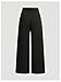 OYOANGLE Women's Zipper Fly Wide Leg Dress Pants High Waist Pleated Baggy Pants with Pockets Black X-Large