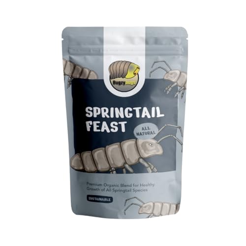 Bugzy Bugs Springtail Feast All Natural Premium Organic Food Blend for Springtails