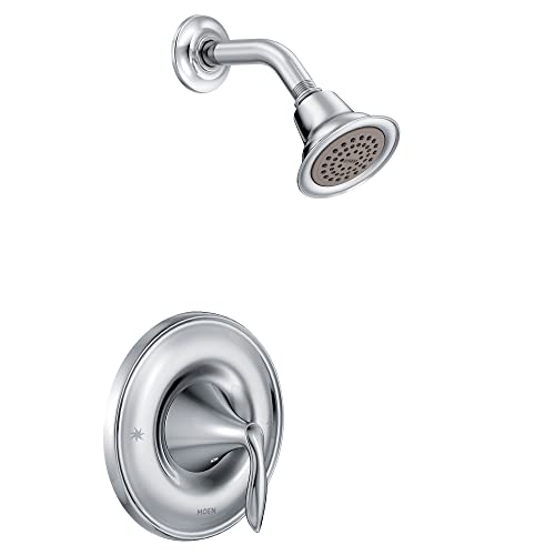 Kit de grifería para bañera y ducha Moen T62132EP Eva Posi-Temp sin válvula, acabado cromado miniatura 1