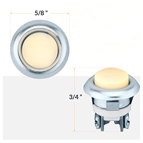Newhouse Hardware Fmbsl Lighted Flush Mount Door Chime Doorbell Button, 1-Pack, Silver #TOP1