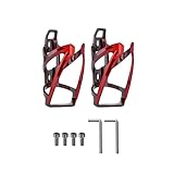 YFFSFDC 自転車 ボトルケージ バイク ドリンクホルダー 超軽量 伸縮性がよく ウォーターボトルケージ 取り付け工具付き 使用便利 ロードバイク/クロスバイク/マウンテンバイクに適用 2個セット（ブラックレッド）