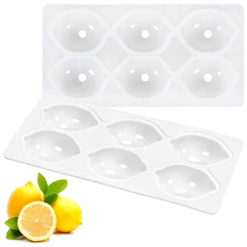 Vinuwu Lot de 6 moules en silicone au citron - 3D - En silicone -...