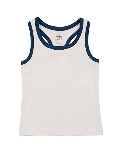 Image of KiddoPanti Girls Chest Printed Sleeveless Rib Racer Back Tank Top