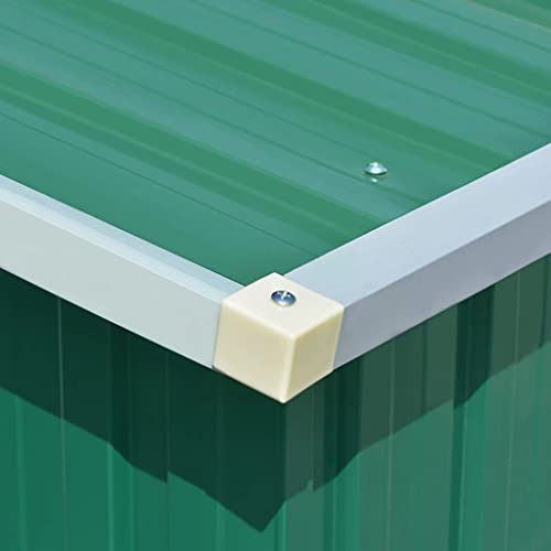 vidaXL Gerätehaus mit 4 Lüftungsschlitzen Doppelschiebetüren Geräteschuppen Gartenhaus Schuppen Gartenschuppen Grün… – Bild 5