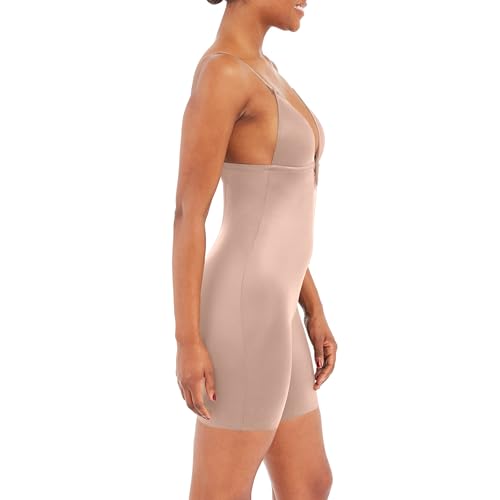 SPANXshape Suit Your Fancy Plunge Low-Back Mid-Thigh Bodysuit - Comfortable One Piece - Medium Compression - Seamless3