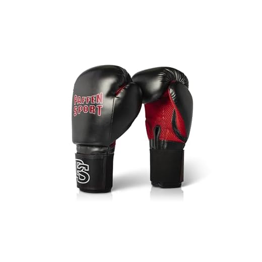 PAFFEN SPORT Allround MESH Boxhandschuhe für das Training; schwarz/rot; 10UZ