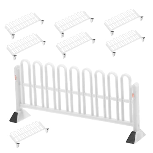 Gogogmee 8pcs Miniature Roadblocks Fence Model Traffic Barricades Set for Model Sand Toy