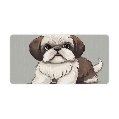 Protector de escritorio Shih Tzu grande con base antideslizante