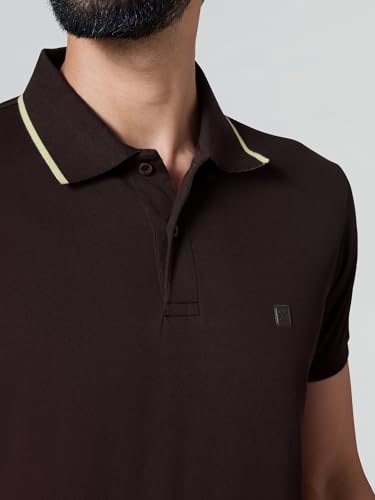 Image of XYXX Men's Apex Mercerized Cotton Striped Collar Pique Polo T-Shirt