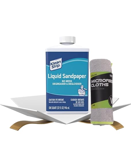 Liquid Sandpaper Deglosser Bundle with Cleaning Cloth