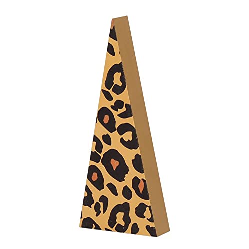 Collins Painting Cheetah Print Christmas Tree Figurine Beige 6inH x 25inW x 075inD