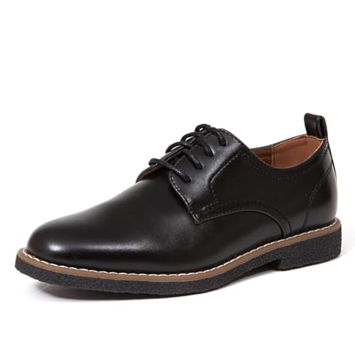 Deer Stags Boys' Zander Lace-up Dress Comfort Oxford, Black, 2.5 Little Kid