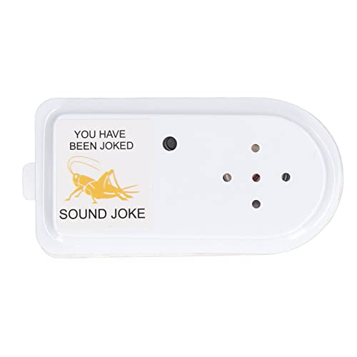 soobu Hidden Annoying Cricket Chirping, Auto Turn Off Prank Stuff for Home or at Work, Adhesive Sticker Christmas April Fool's Day Funny Gag Practical Joke Gifts Toy for Kids (White)