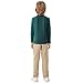 QBK Boys Turtleneck Long Sleeve Thermal Turtle Neck Sweater for Kids 4T-16 Years Soft Warm Under Shirts (Hunter Green, 12Years)