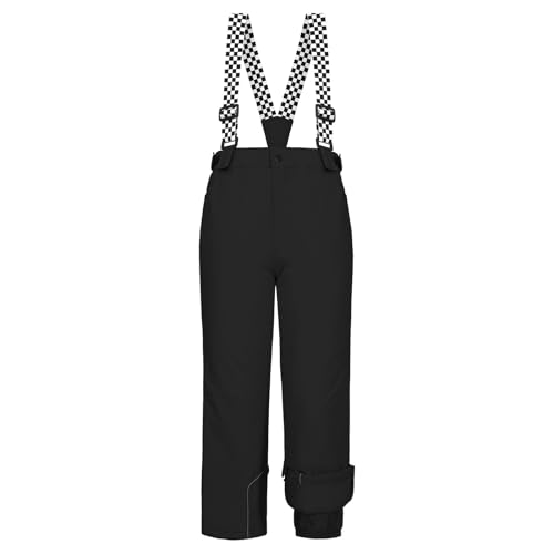 WOWULOVELY Kid's Snow Bib Pants Winter Waterproof Windproof Ski Pants Insulated Snowboard Overalls for Boys Girls(Black,6 by WOWULOVELY - Used condition - US$29.29