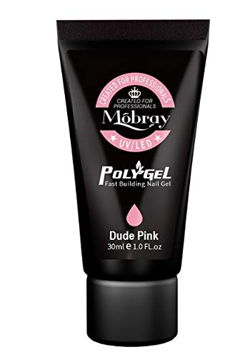 Mobray Poly Nail Gel Extend Builder Gel Finger Nail Extension UV LED Acrylic Builder Gel 30ml (#04-Dude Pink)-image-30