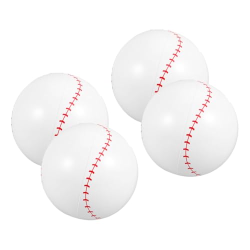 Gogogmee 4Pcs Inflatable Baseball Floating Balls for Beach Pool Fun Lightweight Bouncing Balls for Teens for Summer Parties and Family Activities