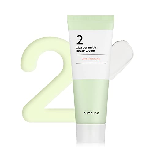 numbuzin No.2 Cica Ceramide Repair Cream | Facial Moisturizer, Strengthen Skin Barrier, Centella Asiatica, Real Ceramide, Butter Texture | Korean Skin Care for Face, 50ml