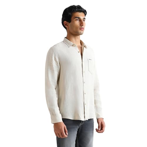 Image of Pepe Jeans Mens Linen Regular Fit Shirt