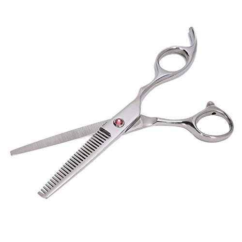 Tijeras de corte de pelo de acero inoxidable con hoja incisiva, cabezal de corte plano seguro, diseño ergonómico, tijeras de adelgazamiento, tijeras planas para peluquerías, 100% nuevas