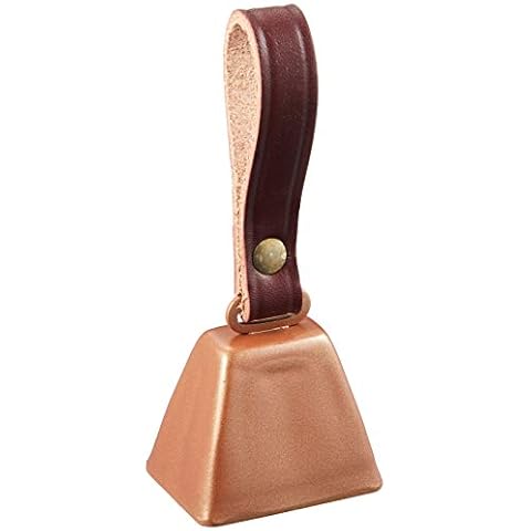 Auburn Leathercrafters Country Cow Bell #2 Medium with Leather Strap - Dog Collar Bell Cover