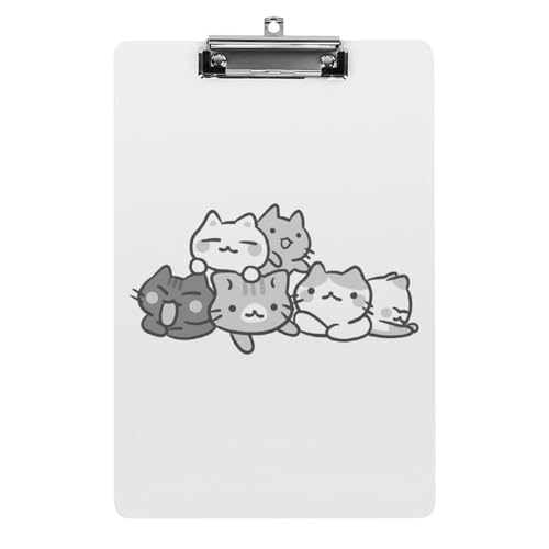 クリップボード A4 縦型 かわいい 猫 ネコ柄 ファイルボード 壁掛け 画板 書きやすい お会計ボード て持ち運びやす 文書整理 文房具 会議パッド 事務用品 メモ 学校 家庭用バインダー