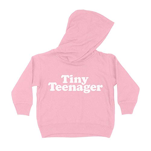 Tiny Teenager Kids Hoodie Sweatshirt Toddler 5T Pink