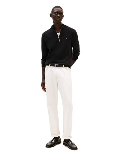 Image of Tommy Hilfiger Men's Long Sleeve Cotton Quarter Zip Pullover Sweater