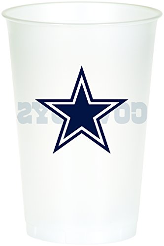 Creative Converting Officially Licensed NFL Printed Plastic Cups 8-Count 20-Ounce Dallas Cowboys