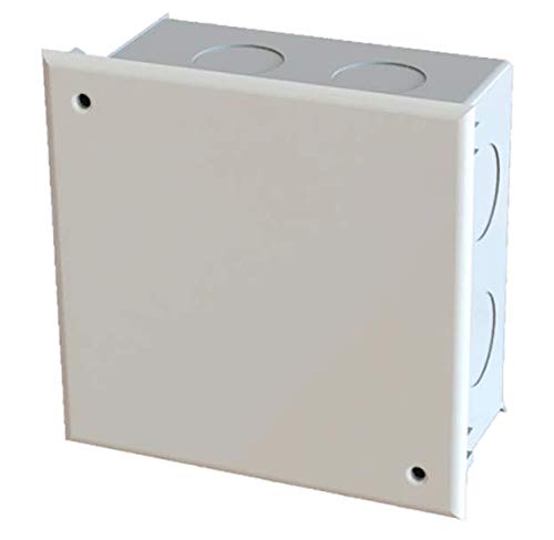 Einbaukasten für Ziegel (Abzweigdose) mit Deckel 90 x 90 x 40 mm grau