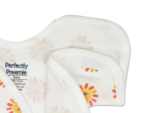 Open-Shoulder Short-Sleeve Cotton NICU Gown - Newborn (5-8lbs)3