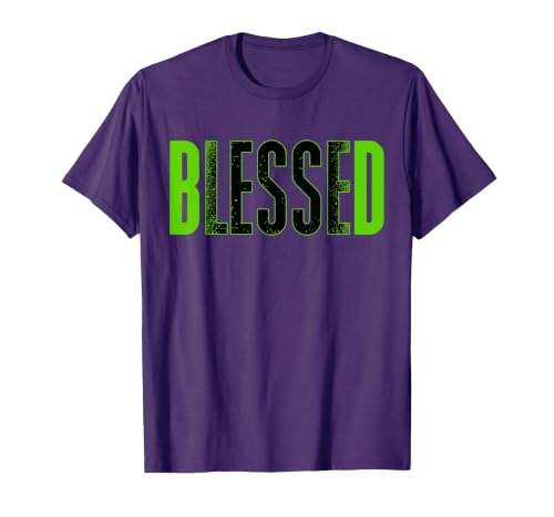 Bleesed Foamposite Black Green Matching Tee for Men Women T-Shirt, Men, Purple, Small