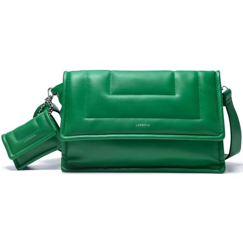 LA'FESTIN Women's PU Leather Wallet & Bag Duo - Large Satchel with Adjustable Coin Purse Feature