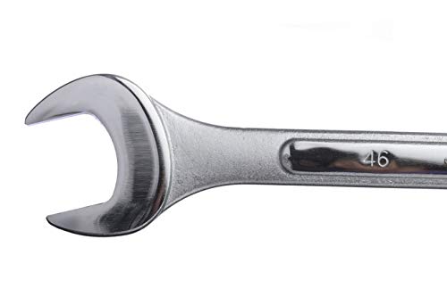 KING TONY 1071-46 Combination Wrench, Steel, 46 mm Size, 495 mm Length, Pack of 5, Chrome - Image 4