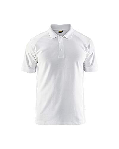 Polo Blaklader 4XL blanco de manga corta con cuello para hombre 2