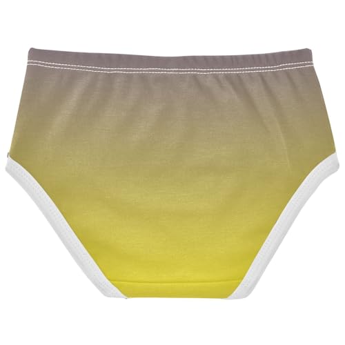 Joisal Aesthetic Girls Underwear Toddler 2t Cotton Little Girl Panties Violet Canary Yellow Gradient Briefs Kids Undies2
