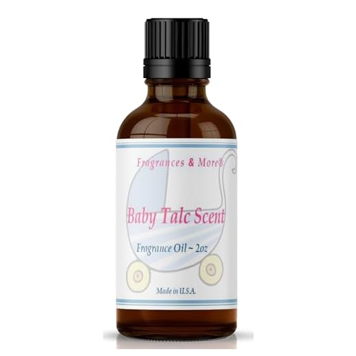 Baby Talc Fragrance Oil, Scent for Soap Making and Candle Making, Use with Diffusers, Comes in a 2oz Amber Glass Bottle with Euro Dropper for Easy Dispensing, not an Essential Oil.