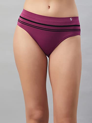 Image of C9 Airwear Mid Rise Solid Pack of 3 Seamless Mid Brief Panties Combo for Ladies