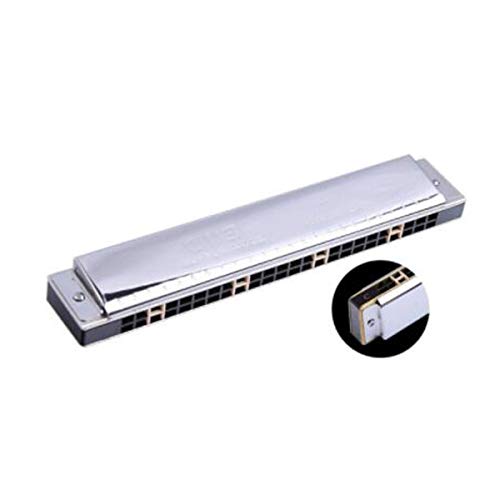 KMDSM Harmonica, harmonie haut de gamme polyphonique professionnelle 24 trous C-tone Performance, argenté 12 couleurs… - Les Beatles, Paul McCartney, John Lennon, RIngo Starr, George Harrison KMDSM Harmonica, harmonie haut de gamme polyphonique professionnelle 24 trous C-tone Performance, argenté 12 couleurs…