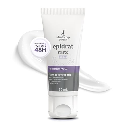 Hidratante Facial Epidrat Acqua - 50ml - Textura Leve e Rápida Absorção - Mantecorp
