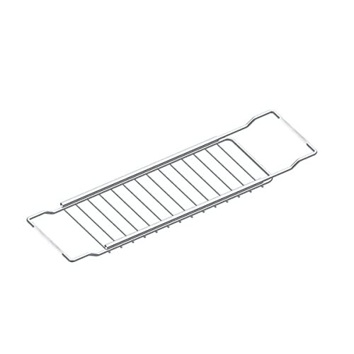 GRFELI multifunktionaler Spülen-Abtropfer,, Teleskop-Spülenregal, Utensilienhalter, Edelstahl-Spülenregal für Küche und Badezimmer (Adjustable Length 40 - 60 cm) (Stainless steel 1) Cover