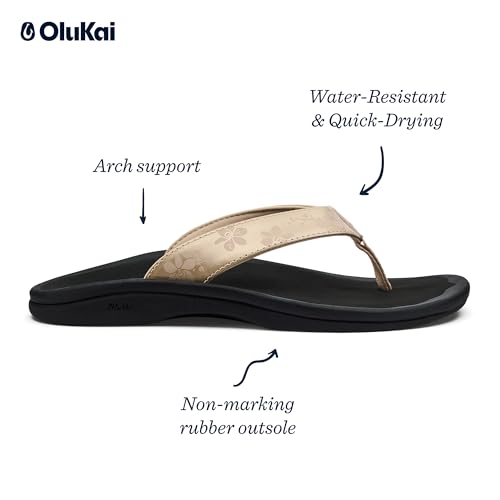 Image of OluKai Ohana Women's Sandals, Water Resistant Flip Flops with Arch Support