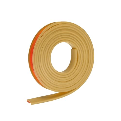 Image of uxcell U Shape Furniture Edge Banding, 3 Meters Self Adhesive Flexible Edging Trim, 5x18mm TPE Edge Guards for Cabinets Furniture Repair Restoration, Beige