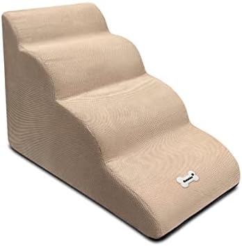 Dog Stairs, Removable and Washable Pet Stairs, 4-Steps Non-Slip P...
