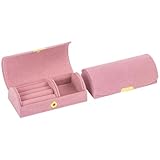 Ypkia Schmuckkästchen Klein Samt Reise Schmuckschatulle für Ringe Ohrringe Jewelry Schmuckaufbewahrung Schmuckbox für Mädchen Damen (rosa)